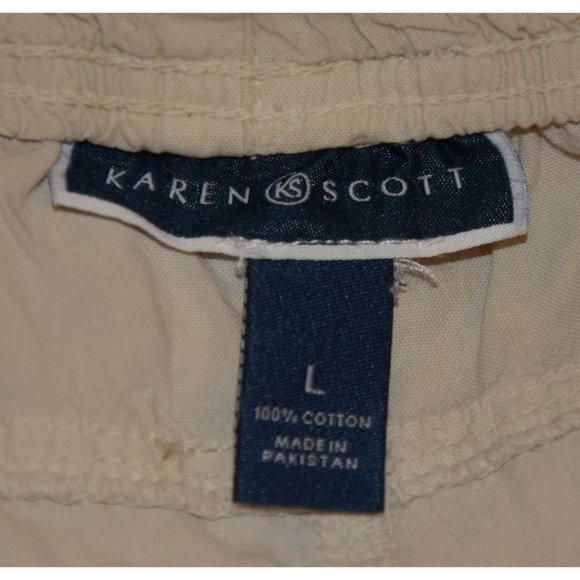 Karen Scott Cotton Shorts  size L - Picture 3 of 7